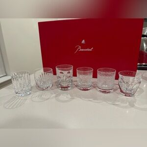 Baccarat Crystal Glass Set with Red Box